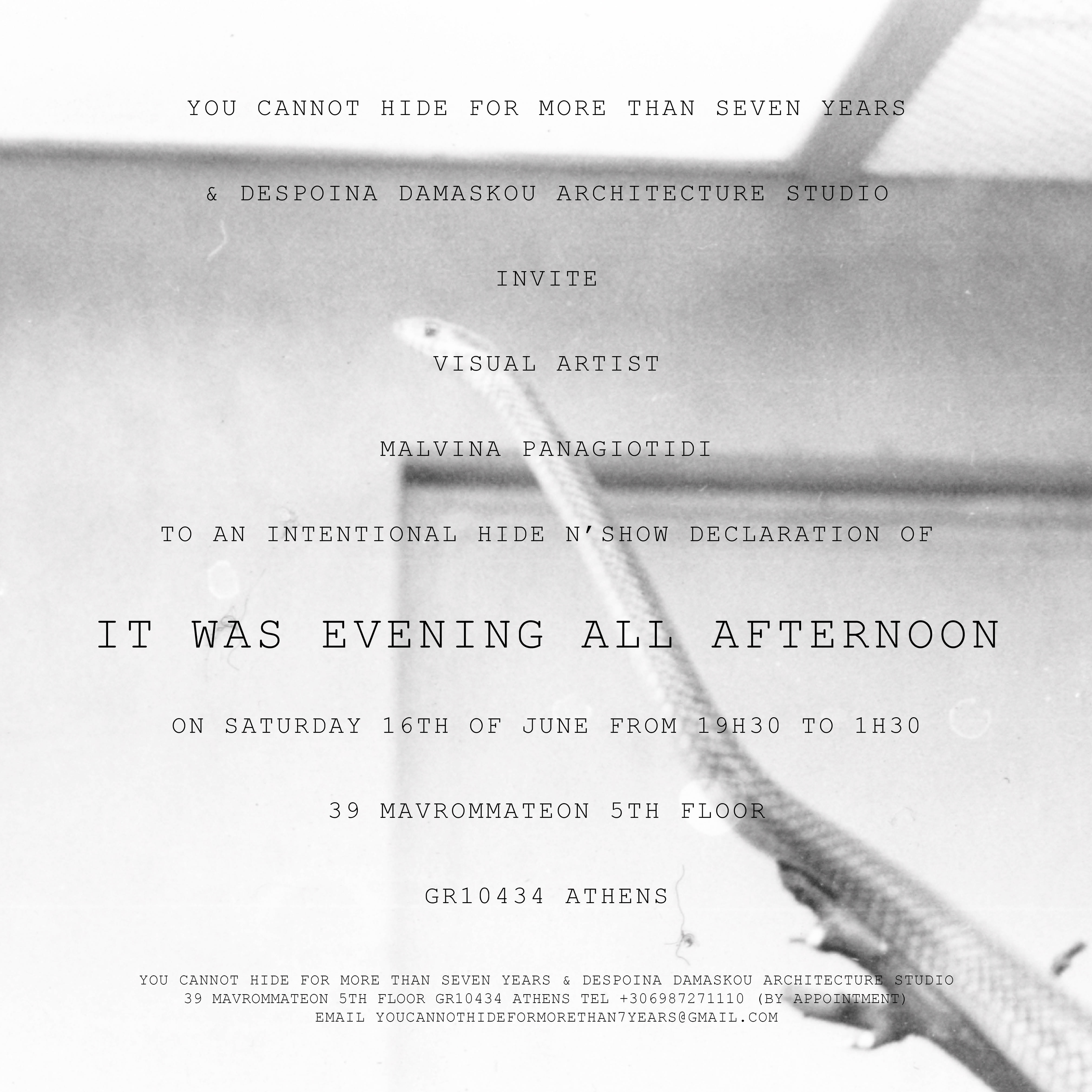 It Was Evening All Afternoon