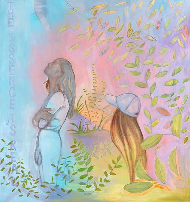 Something like a poem, a nude and flowers in a vase