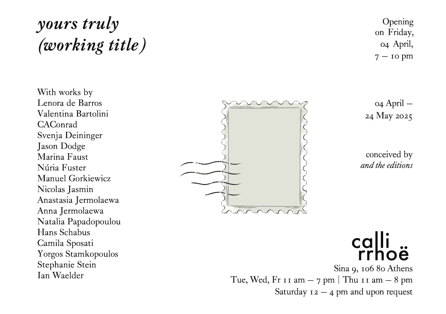 yours truly (working title)